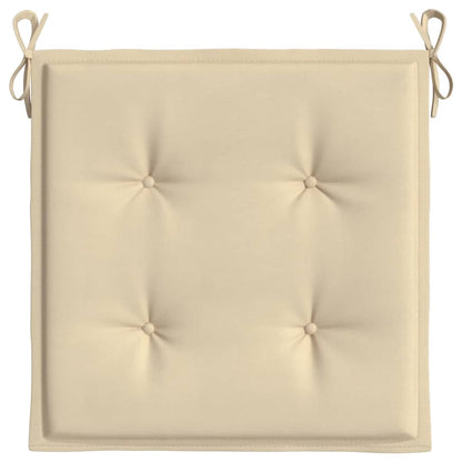 Gartenstuhl-Kissen 4 Stk. Beige 40x40x3 cm Oxford-Gewebe