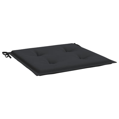 Gartenstuhl-Kissen 2 Stk. Schwarz 50x50x3 cm Oxford-Gewebe