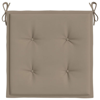 Gartenstuhl-Kissen 2 Stk. Taupe 50x50x3 cm Oxford-Gewebe