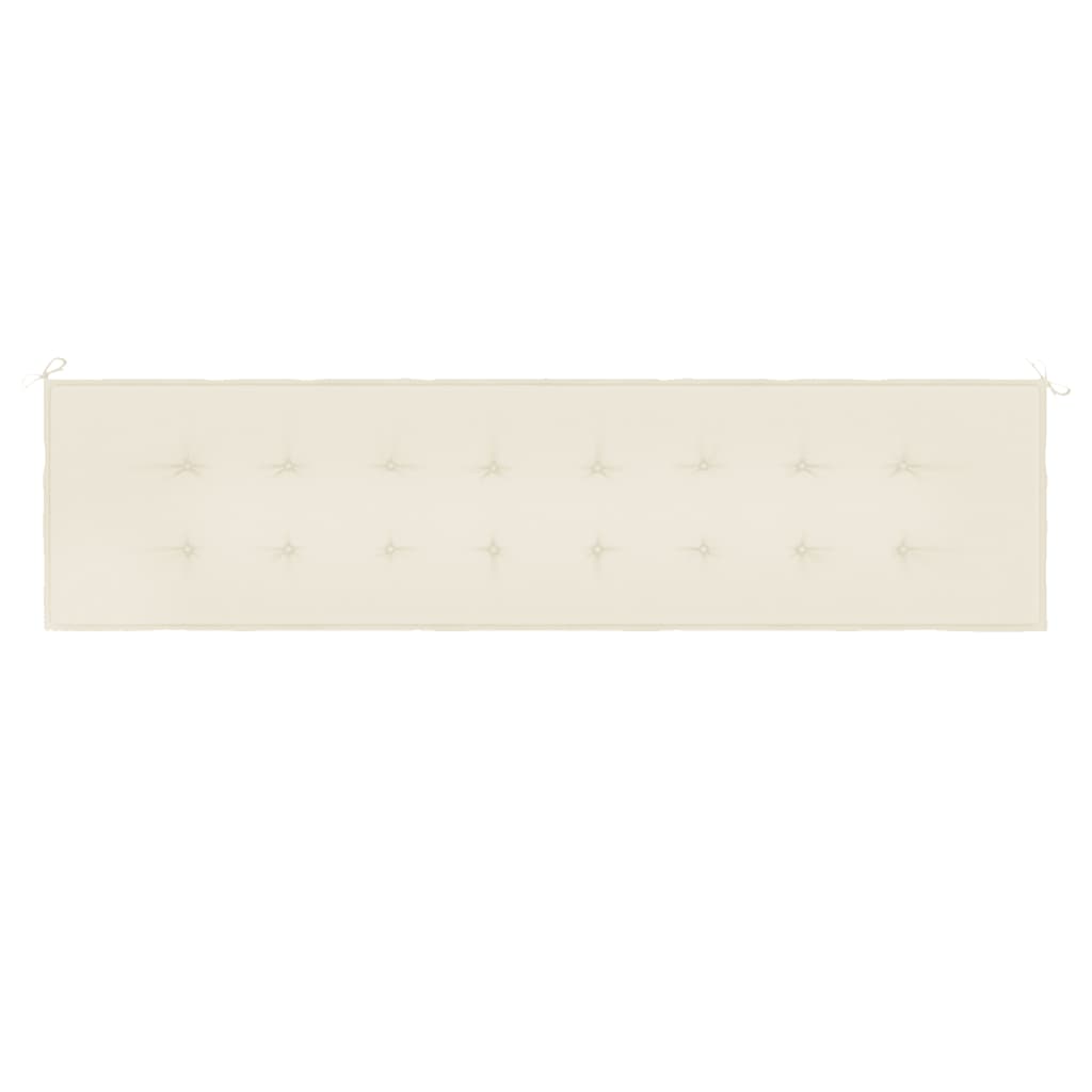 Gartenbank-Auflage Creme 200x50x3 cm Oxford-Gewebe