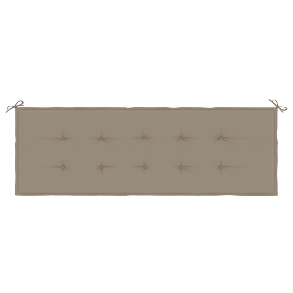 Gartenbank-Auflage Taupe 150x50x3 cm Oxford-Gewebe