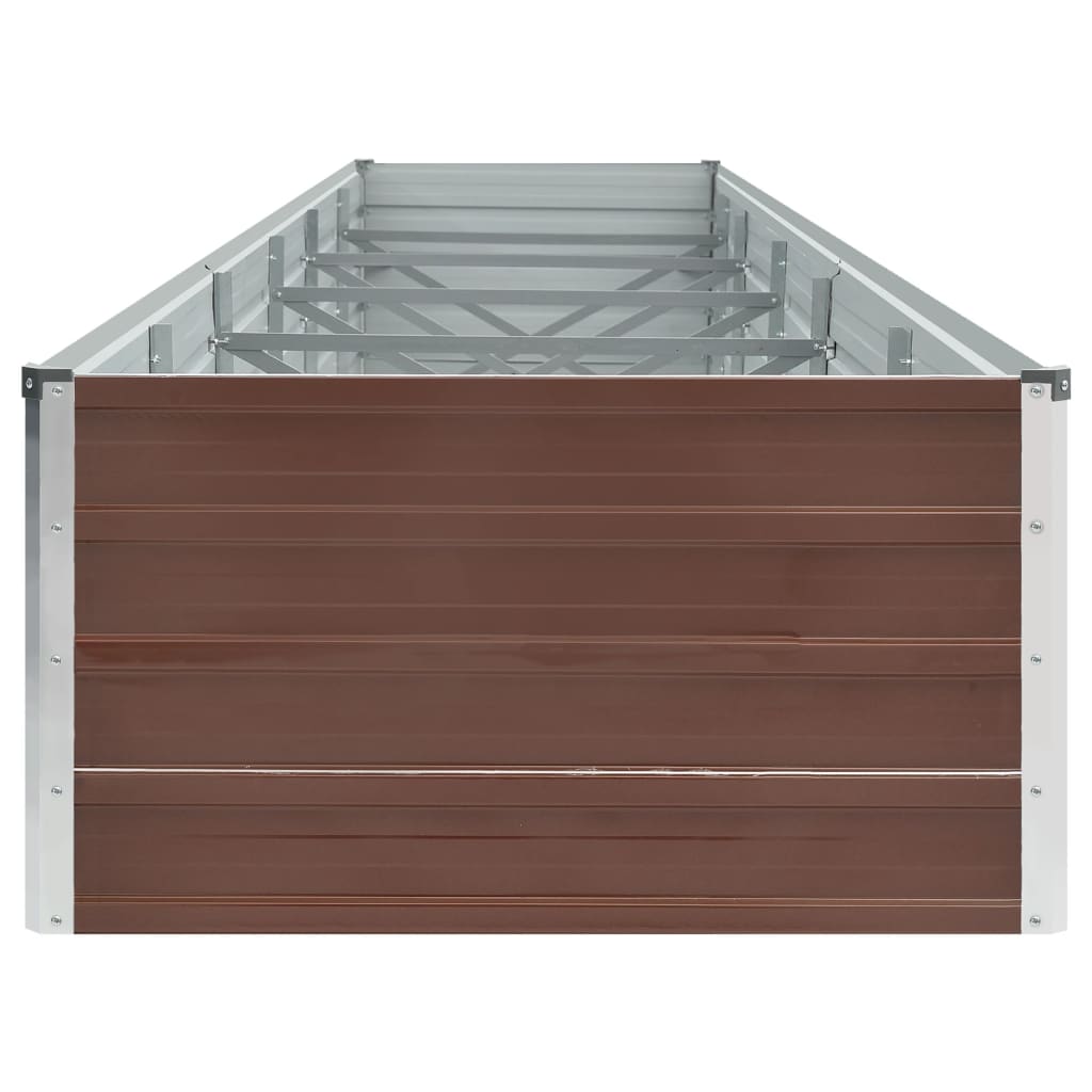 Garten-Hochbeet Verzinkter Stahl 480x80x45 cm Braun