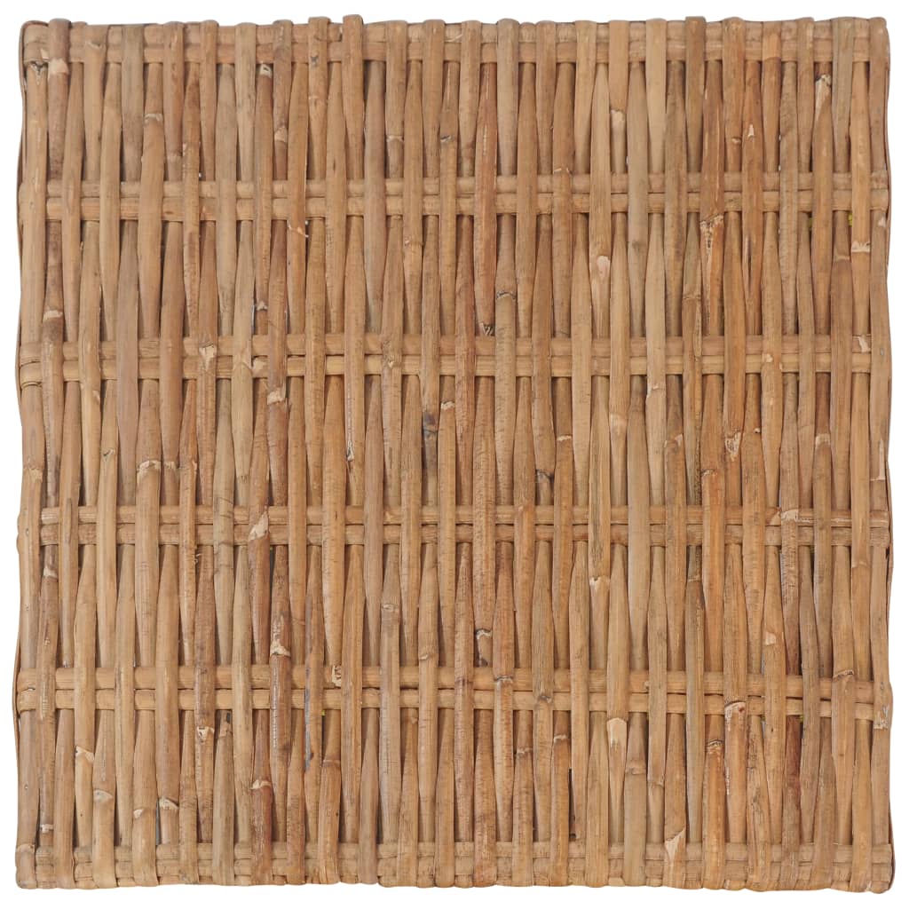 Fußhocker mit Auflage Natur Rattan