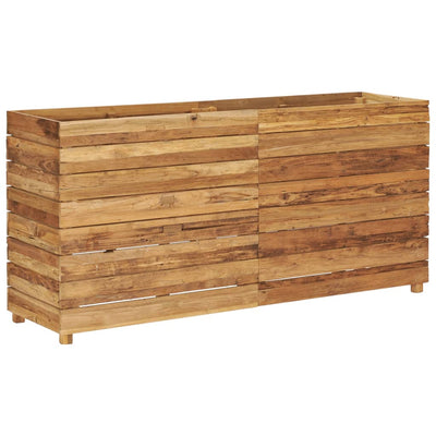 Hochbeet 150x40x72 cm Massivholz Teak und Stahl