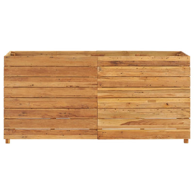 Hochbeet 150x40x72 cm Massivholz Teak und Stahl