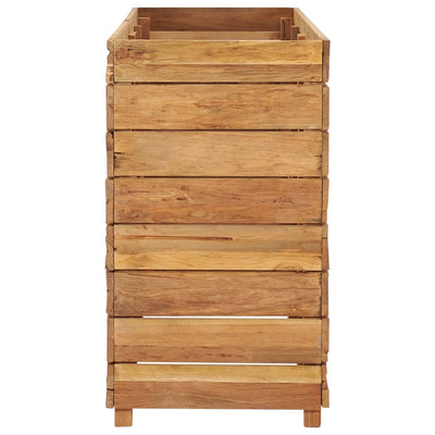 Hochbeet 150x40x72 cm Massivholz Teak und Stahl