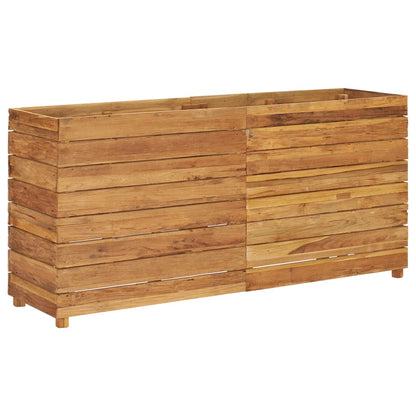 Hochbeet 150x40x72 cm Massivholz Teak und Stahl