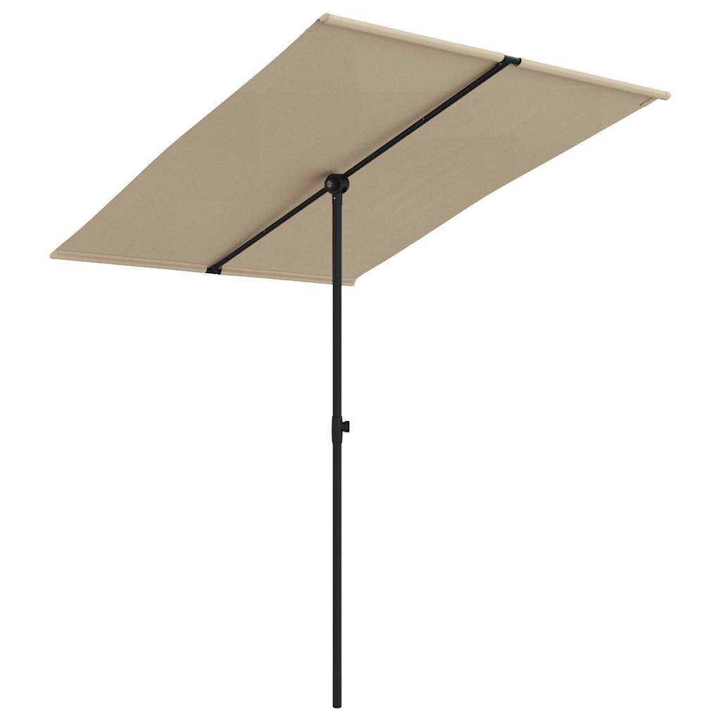 Sonnenschirm mit Aluminium-Mast 2x1,5 m Taupe