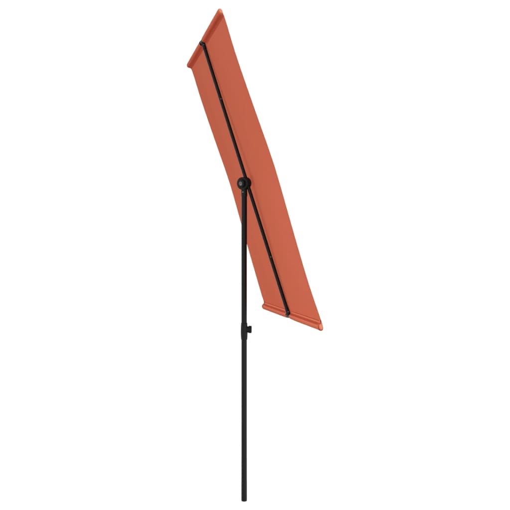 Sonnenschirm mit Aluminium-Mast 2x1,5 m Terracotta-Rot