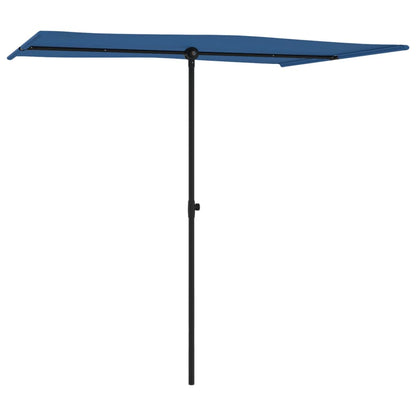 Sonnenschirm mit Aluminium-Mast 2x1,5 m Azurblau