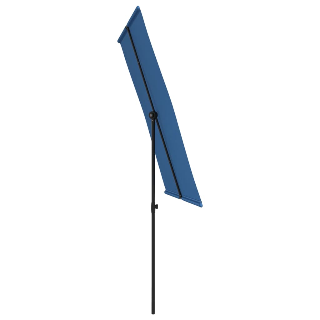 Sonnenschirm mit Aluminium-Mast 2x1,5 m Azurblau