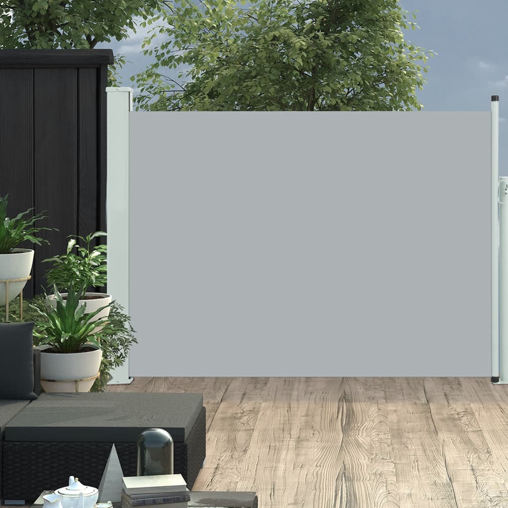 Ausziehbare Seitenmarkise 120×500 cm Grau