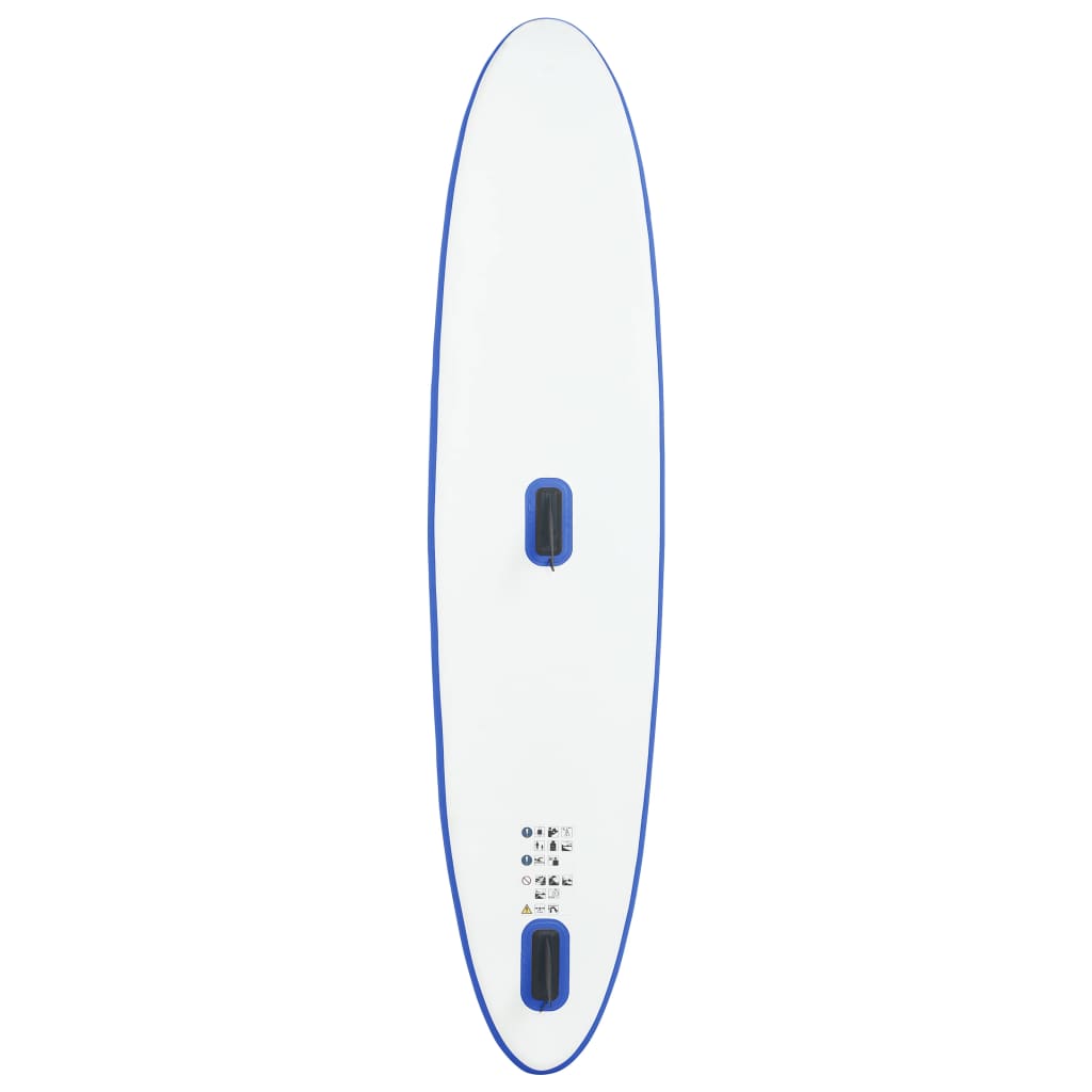 Aufblasbares SUP-Board mit Segel Set Blau und Weiß