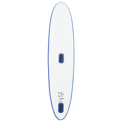 Aufblasbares SUP-Board mit Segel Set Blau und Weiß