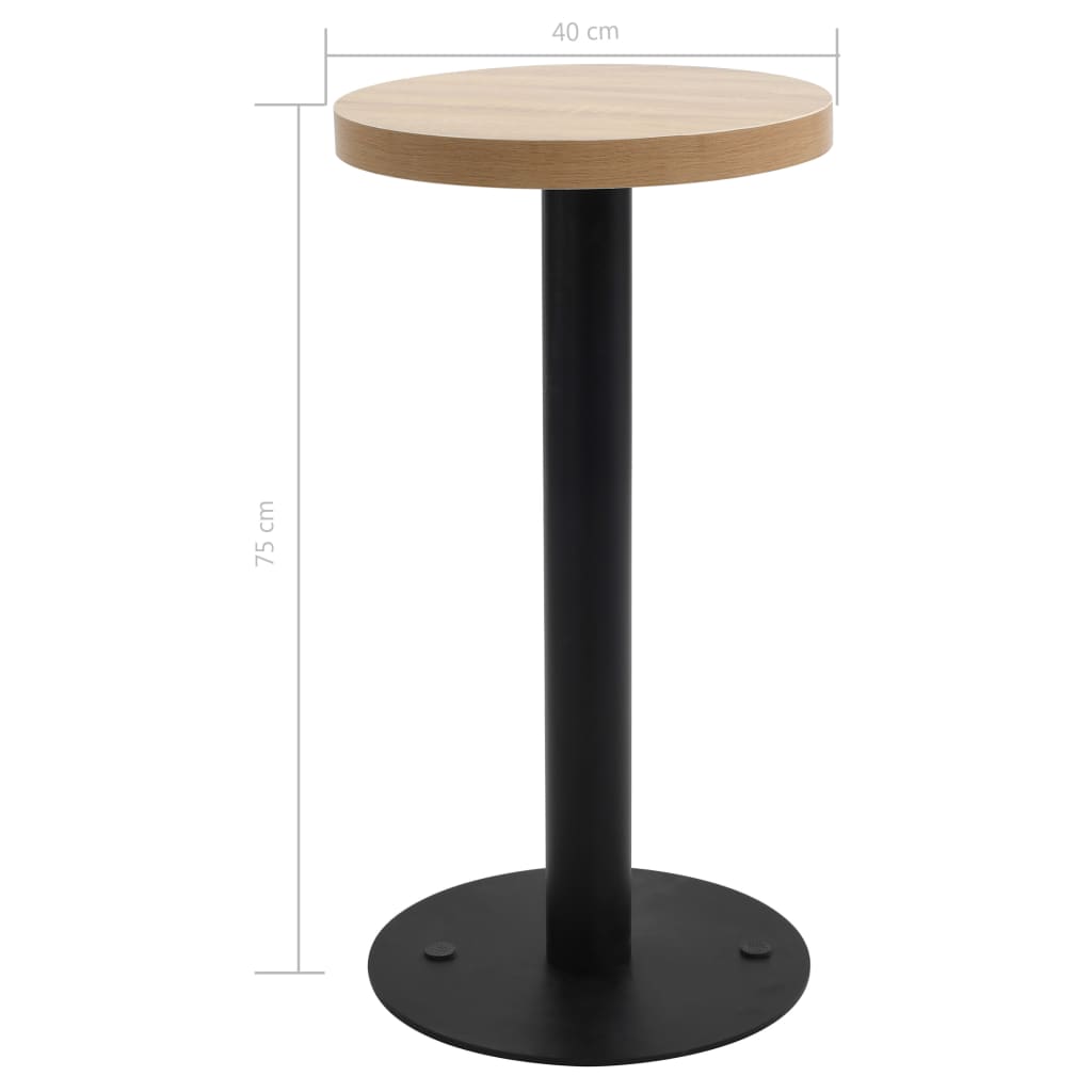 Bistrotisch Hellbraun 40 cm MDF