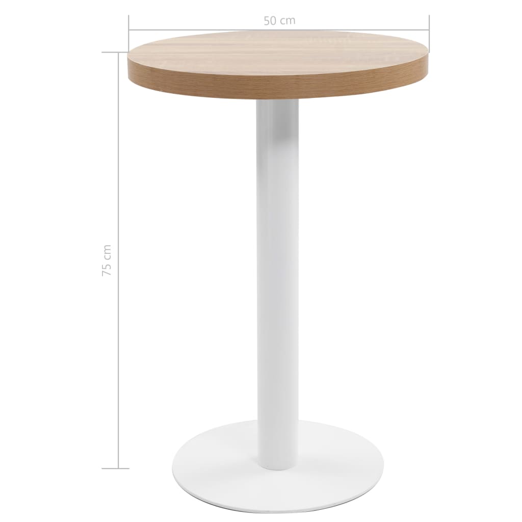 Bistrotisch Hellbraun 50 cm MDF