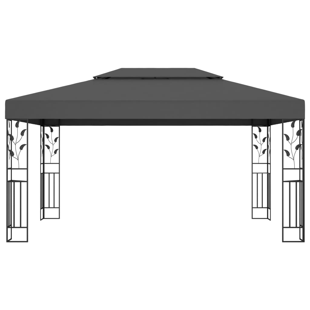 Pavillon mit Doppeldach 3x4 m Anthrazit