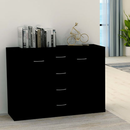 Sideboard Schwarz 88x30x65 cm Holzwerkstoff