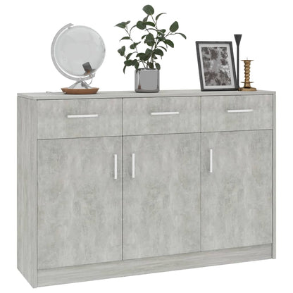 Sideboard Betongrau 110x30x75 cm Holzwerkstoff