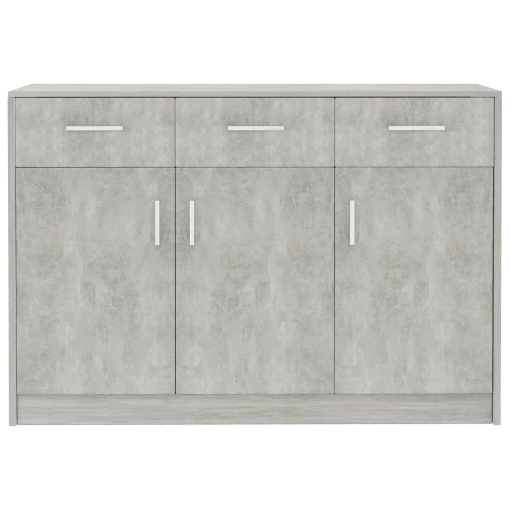 Sideboard Betongrau 110x30x75 cm Holzwerkstoff