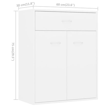 Sideboard Weiß 60x30x75 cm Holzwerkstoff