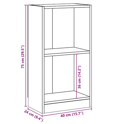 Bücherregal Sonoma-Eiche 40x24x75 cm Holzwerkstoff