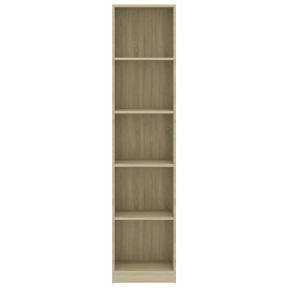 Bücherregal 5 Fächer Sonoma-Eiche 40x24x175 cm Holzwerkstoff