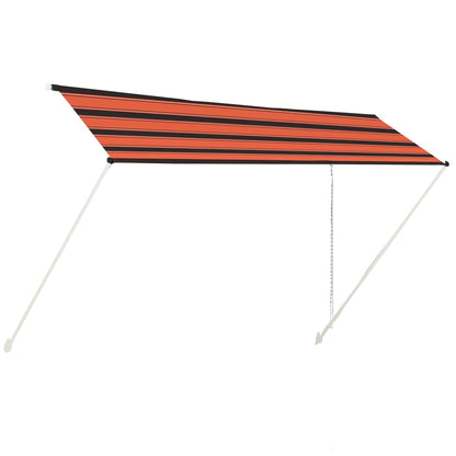 Einziehbare Markise 400×150 cm Orange und Braun