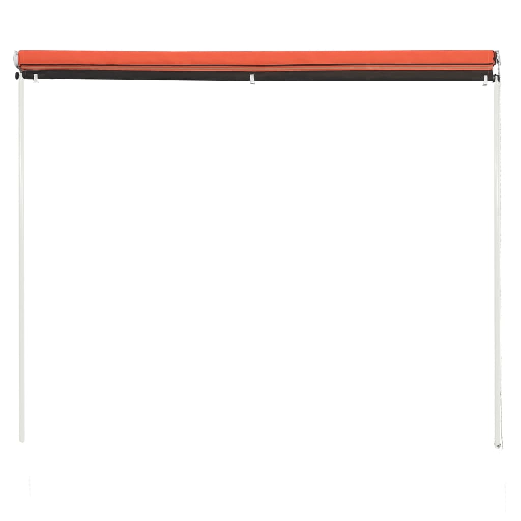 Einziehbare Markise 400×150 cm Orange und Braun