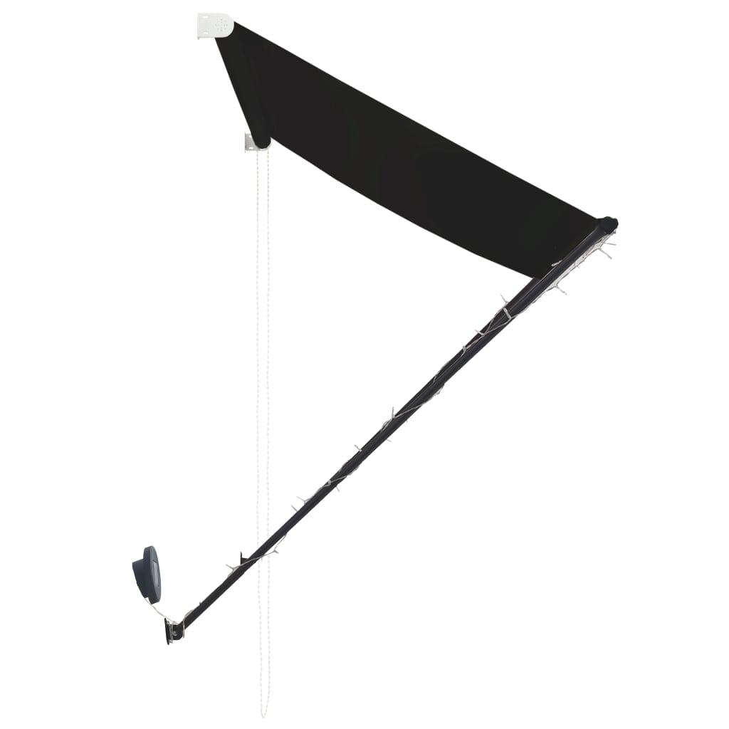 Einziehbare Markise mit LED 400×150 cm Anthrazit