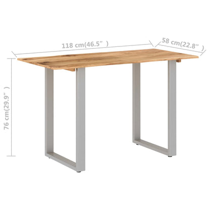 Esstisch 118 x 58 x 76 cm Akazie-Massivholz