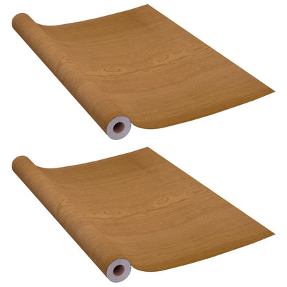 Selbstklebende Türfolien 2 Stk. Helle Eiche 210 x 90 cm PVC