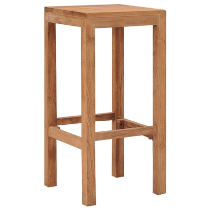 Barhocker 2 Stk. Massivholz Teak