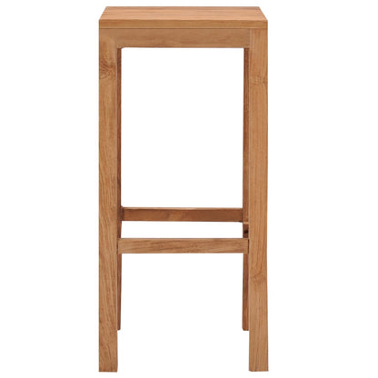 Barhocker 2 Stk. Massivholz Teak