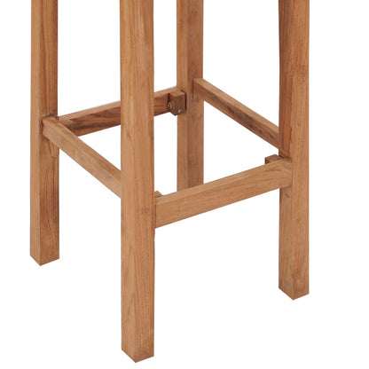 Barhocker 2 Stk. Massivholz Teak