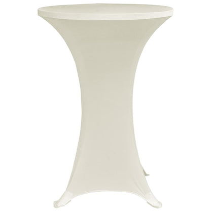 Stehtischhussen 4 Stk. Ø 70 cm Creme Stretch