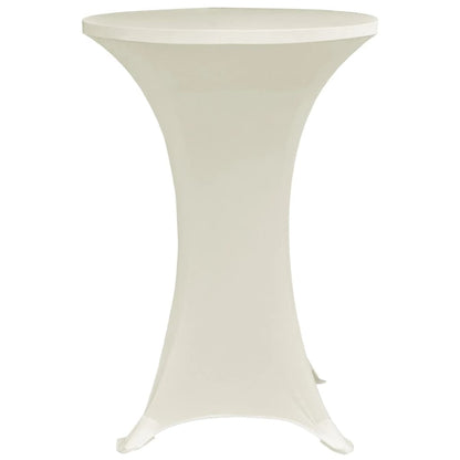 Stehtischhussen 4 Stk. Ø 80 cm Creme Stretch