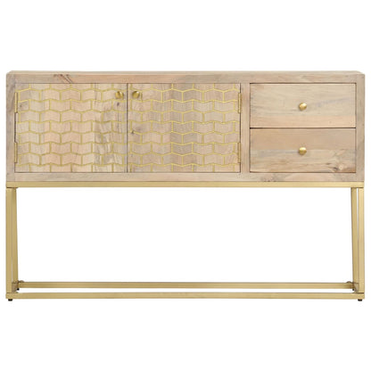 Sideboard Golden 120x30x75 cm Massivholz Mango