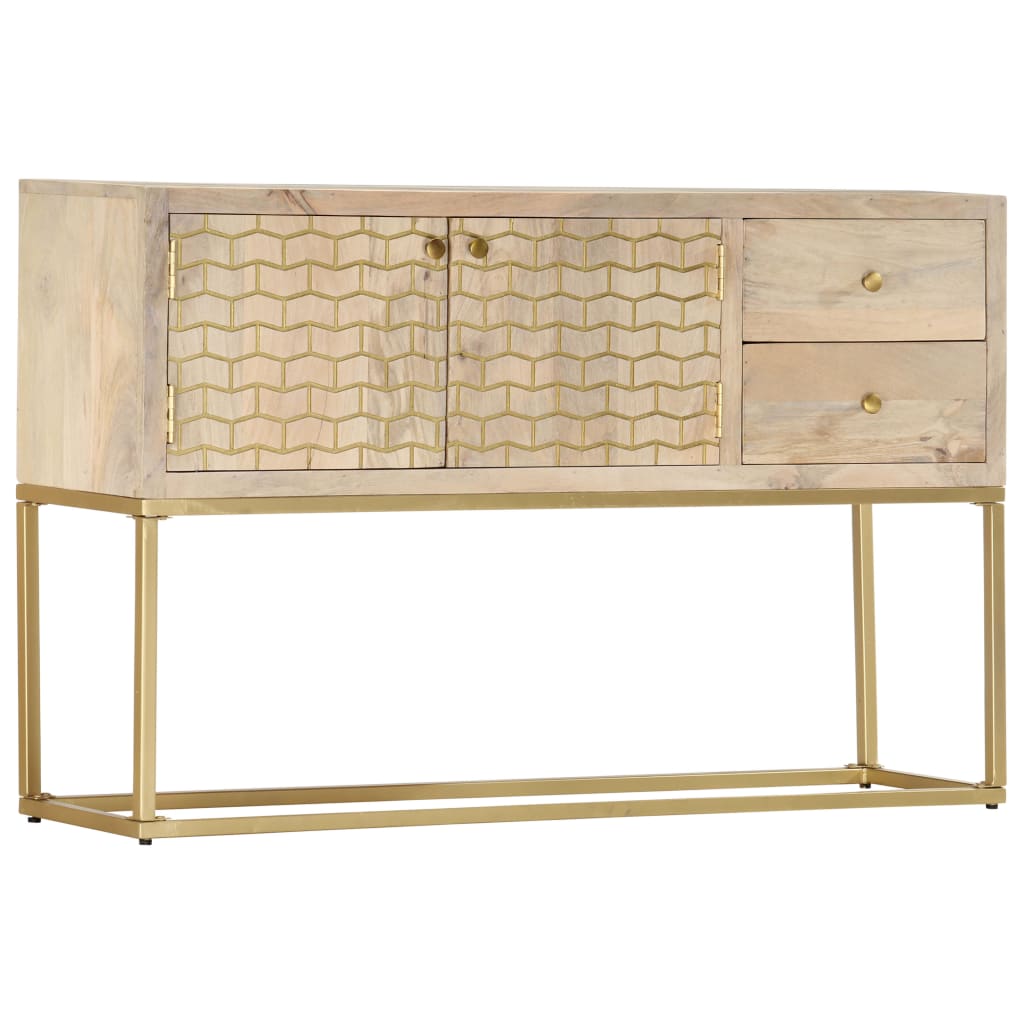 Sideboard Golden 120x30x75 cm Massivholz Mango