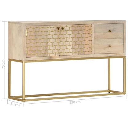 Sideboard Golden 120x30x75 cm Massivholz Mango