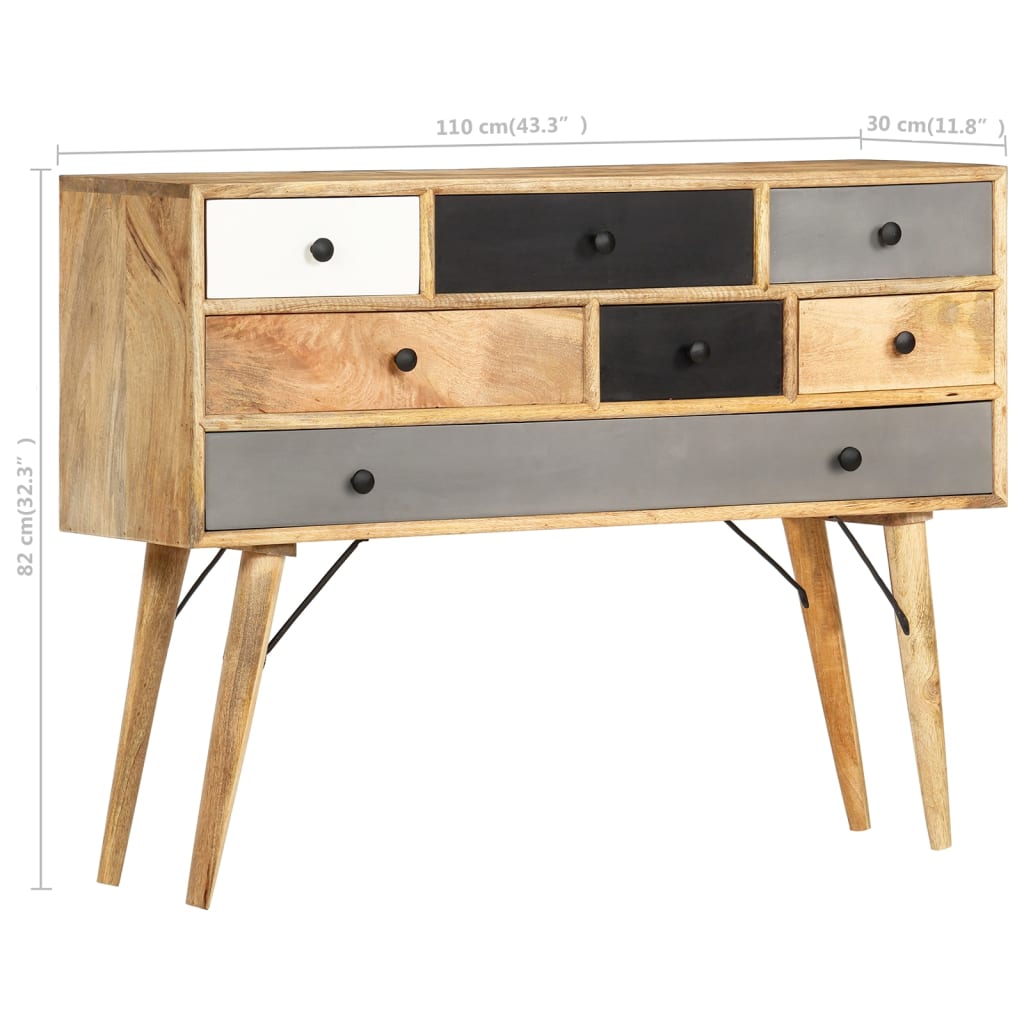 Sideboard 110 x 30 x 82 cm Massivholz Mango