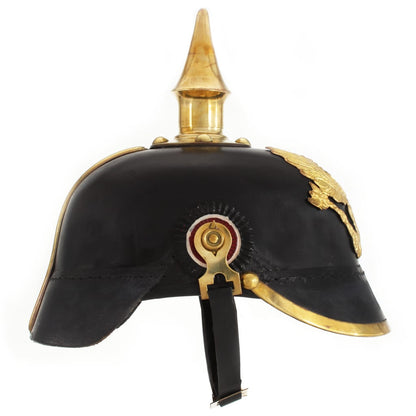 Preußische Pickelhaube Antik Replik für LARP Schwarz Stahl