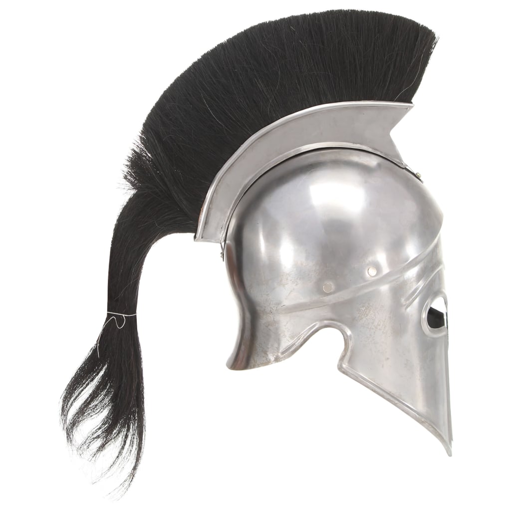 Griechischer Krieger-Helm Antik Replik LARP Silbern Stahl