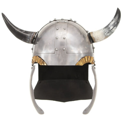 Fantasy Wikingerhelm LARP Silbern Stahl