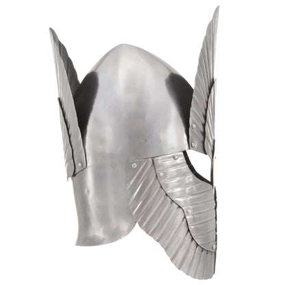 Mittelalterlicher Fantasy Ritter-Helm für LARP Replik Silbern Stahl