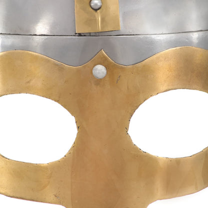 Wikinger-Helm Antik Replik LARP Silbern Stahl