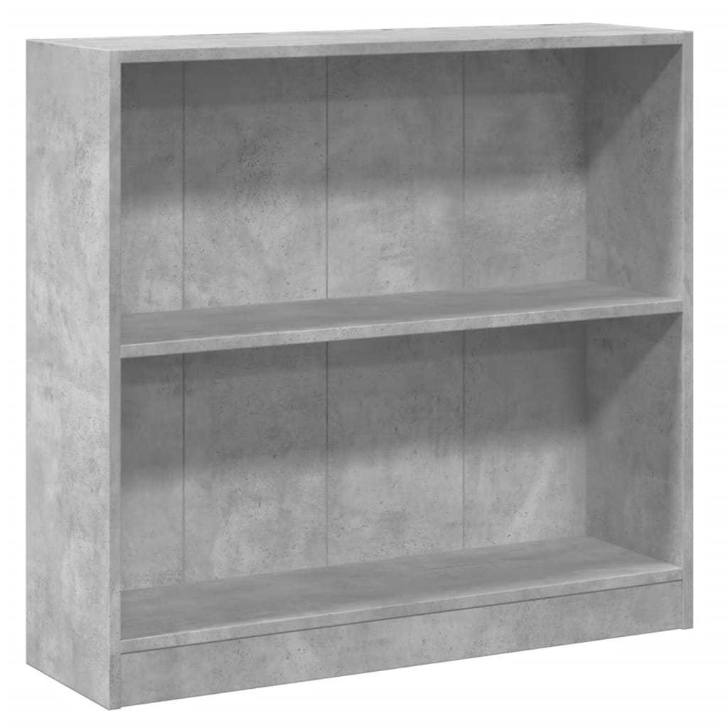 Bücherregal Betongrau 80x24x75 cm Holzwerkstoff