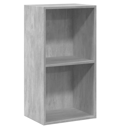 Bücherregal 2 Fächer Betongrau 40x30x76,5 cm Holzwerkstoff