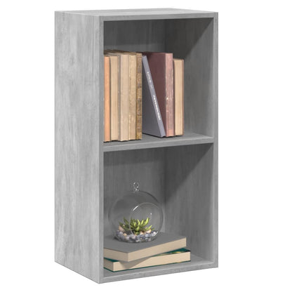 Bücherregal 2 Fächer Betongrau 40x30x76,5 cm Holzwerkstoff