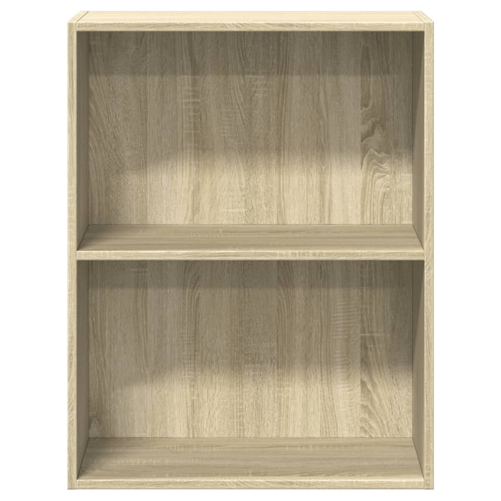 Bücherregal 2 Fächer Sonoma-Eiche 60x30x76,5 cm Holzwerkstoff